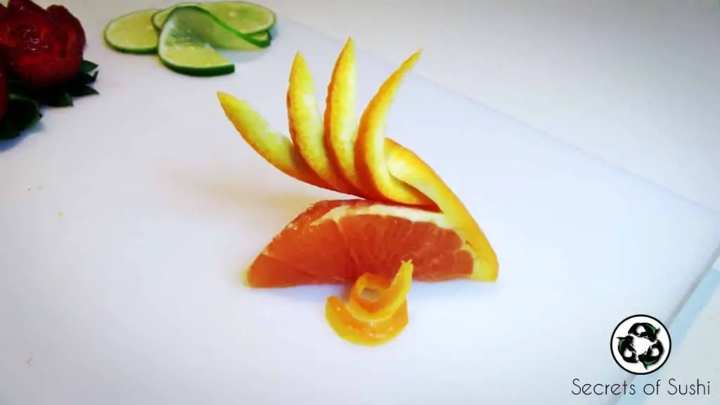 Garnish Ideas - Orange Fan