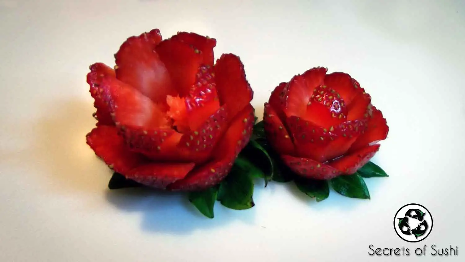 Garnish Ideas - Strawberry Rose