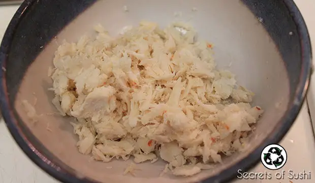 squeezed crab meat for sushi