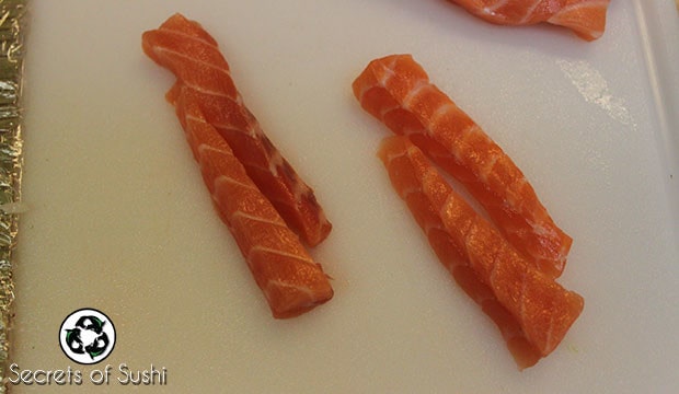 sliced salmon