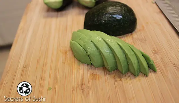 Avocado roll slices
