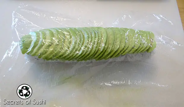 caterpillar roll with cellophane